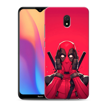 Силиконовый противоударный чехол на Xiaomi RedMi 8A с принтом Дедпул Deadpool Силиконовый противоударный чехол на Xiaomi RedMi 8A с принтом Дедпул Deadpool