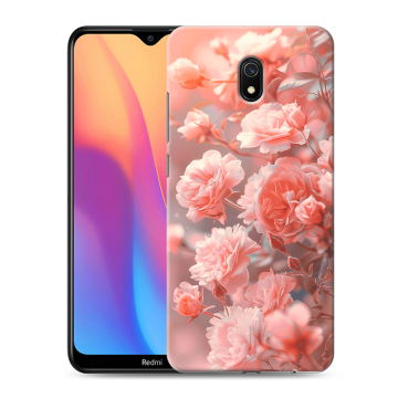 Силиконовый противоударный чехол на Xiaomi RedMi 8A с принтом Розы цветы Силиконовый противоударный чехол на Xiaomi RedMi 8A с принтом Розы цветы