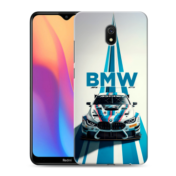 Силиконовый противоударный чехол на Xiaomi RedMi 8A с принтом БМВ BMW Силиконовый противоударный чехол на Xiaomi RedMi 8A с принтом БМВ BMW
