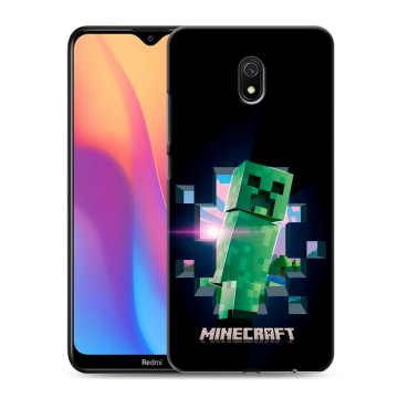 Силиконовый противоударный чехол на Xiaomi RedMi 8A с принтом Майнкрафт Minecraft Силиконовый противоударный чехол на Xiaomi RedMi 8A с принтом Майнкрафт Minecraft