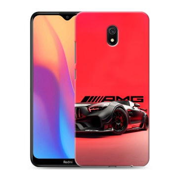 Силиконовый противоударный чехол на Xiaomi RedMi 8A с принтом Мерседес Mercedes AMG