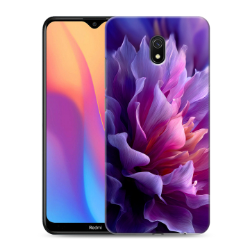 Силиконовый противоударный чехол на Xiaomi RedMi 8A с принтом женский цветы Силиконовый противоударный чехол на Xiaomi RedMi 8A с принтом женский цветы