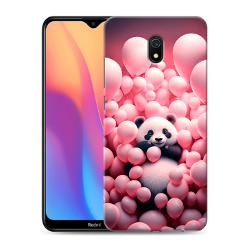 Силиконовый противоударный чехол на Xiaomi RedMi 8A с принтом Панда Силиконовый противоударный чехол на Xiaomi RedMi 8A с принтом Панда