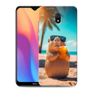 Силиконовый противоударный чехол на Xiaomi RedMi 8A с принтом Капибара Силиконовый противоударный чехол на Xiaomi RedMi 8A с принтом Капибара