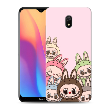 Силиконовый противоударный чехол на Xiaomi RedMi 8A с принтом Лабубу