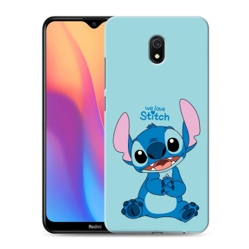 Силиконовый противоударный чехол на Xiaomi RedMi 8A с принтом Лило и Стич Силиконовый противоударный чехол на Xiaomi RedMi 8A с принтом Лило и Стич