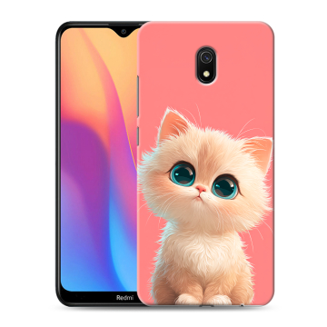 Силиконовый противоударный чехол на Xiaomi RedMi 8A с принтом Розовый котенок