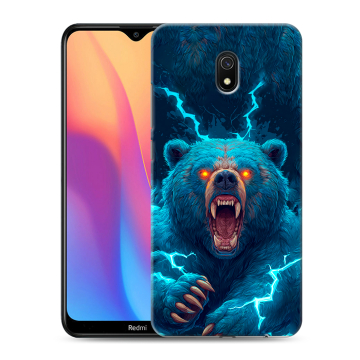 Силиконовый противоударный чехол на Xiaomi RedMi 8A с принтом Медведь