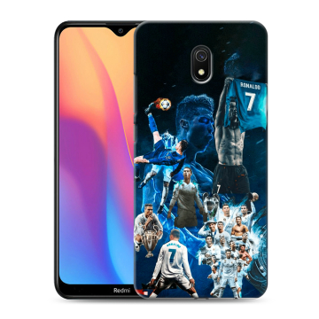 Силиконовый противоударный чехол на Xiaomi RedMi 8A с принтом Реал Роналдо