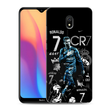 Силиконовый противоударный чехол на Xiaomi RedMi 8A с принтом Реал Роналдо Силиконовый противоударный чехол на Xiaomi RedMi 8A с принтом Реал Роналдо