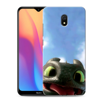 Силиконовый противоударный чехол на Xiaomi RedMi 8A с принтом Как приручить дракона Силиконовый противоударный чехол на Xiaomi RedMi 8A с принтом Как приручить дракона