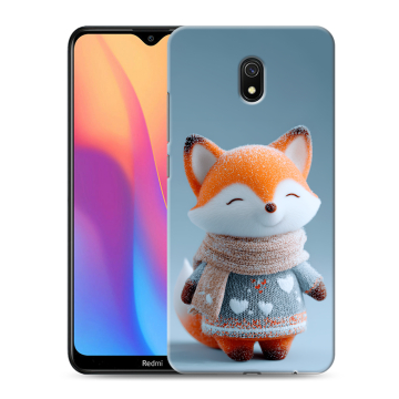 Силиконовый противоударный чехол на Xiaomi RedMi 8A с принтом Лиса