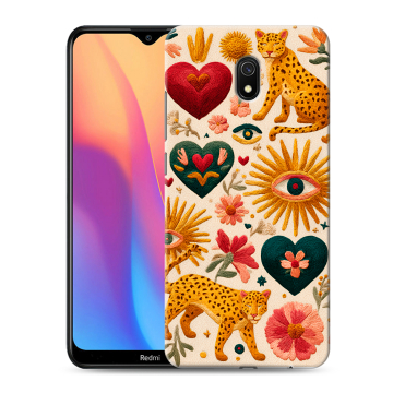 Силиконовый противоударный чехол на Xiaomi RedMi 8A с принтом Модный принт