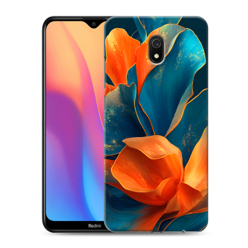 Силиконовый противоударный чехол на Xiaomi RedMi 8A с принтом Цветы