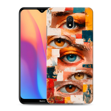 Силиконовый противоударный чехол на Xiaomi RedMi 8A с принтом Модный принт