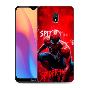Силиконовый противоударный чехол на Xiaomi RedMi 8A с принтом Spiderman Человек паук