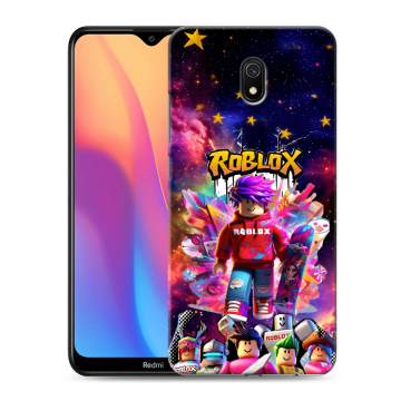 Силиконовый противоударный чехол на Xiaomi RedMi 8A с принтом Roblox Роблокс