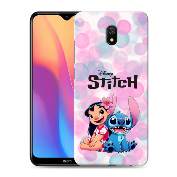 Силиконовый противоударный чехол на Xiaomi RedMi 8A с принтом Лило и Стич Силиконовый противоударный чехол на Xiaomi RedMi 8A с принтом Лило и Стич