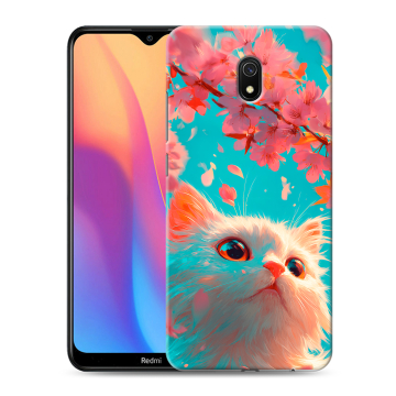 Силиконовый противоударный чехол на Xiaomi RedMi 8A с принтом Красивый кот Силиконовый противоударный чехол на Xiaomi RedMi 8A с принтом Красивый кот