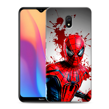 Силиконовый противоударный чехол на Xiaomi RedMi 8A с принтом Spiderman Человек паук Силиконовый противоударный чехол на Xiaomi RedMi 8A с принтом Spiderman Человек паук
