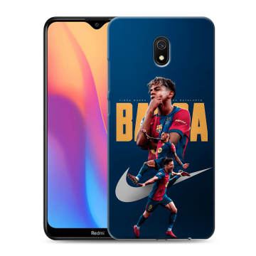 Силиконовый противоударный чехол на Xiaomi RedMi 8A с принтом Барселона Barca Yamal Силиконовый противоударный чехол на Xiaomi RedMi 8A с принтом Барселона Barca Yamal