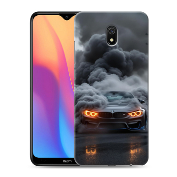 Силиконовый противоударный чехол на Xiaomi RedMi 8A с принтом BMW БМВ