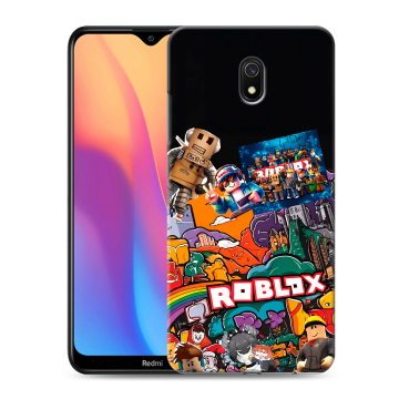 Силиконовый противоударный чехол на Xiaomi RedMi 8A с принтом Roblox Роблокс Силиконовый противоударный чехол на Xiaomi RedMi 8A с принтом Roblox Роблокс