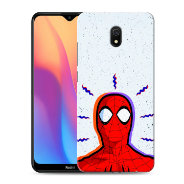 Силиконовый противоударный чехол на Xiaomi RedMi 8A с принтом Spiderman Человек паук Силиконовый противоударный чехол на Xiaomi RedMi 8A с принтом Spiderman Человек паук