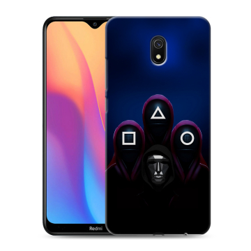 Силиконовый противоударный чехол на Xiaomi RedMi 8A с принтом Игра Кальмара Силиконовый противоударный чехол на Xiaomi RedMi 8A с принтом Игра Кальмара
