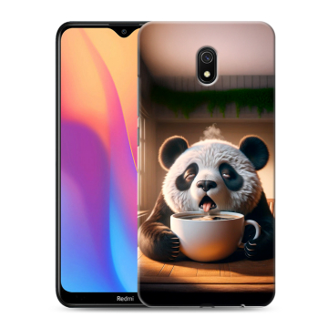 Силиконовый противоударный чехол на Xiaomi RedMi 8A с принтом смешная панда Силиконовый противоударный чехол на Xiaomi RedMi 8A с принтом смешная панда