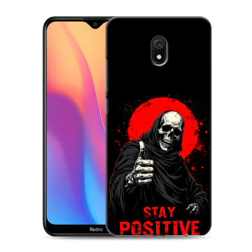 Силиконовый противоударный чехол на Xiaomi RedMi 8A с принтом смешной скелет Силиконовый противоударный чехол на Xiaomi RedMi 8A с принтом смешной скелет