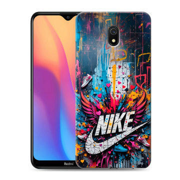 Силиконовый противоударный чехол на Xiaomi RedMi 8A с принтом Nike Найк Силиконовый противоударный чехол на Xiaomi RedMi 8A с принтом Nike Найк