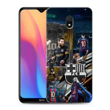 Силиконовый противоударный чехол на Xiaomi RedMi 8A с принтом Messi Barcelona Силиконовый противоударный чехол на Xiaomi RedMi 8A с принтом Messi Barcelona