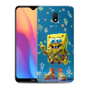 Силиконовый противоударный чехол на Xiaomi RedMi 8A с принтом Спанч боб Спанчбоб Силиконовый противоударный чехол на Xiaomi RedMi 8A с принтом Спанч боб Спанчбоб