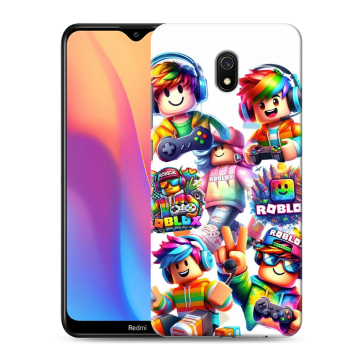 Силиконовый противоударный чехол на Xiaomi RedMi 8A с принтом Roblox Роблокс Силиконовый противоударный чехол на Xiaomi RedMi 8A с принтом Roblox Роблокс