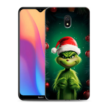 Силиконовый противоударный чехол на Xiaomi RedMi 8A с принтом Гринч Новый год Рождество Силиконовый противоударный чехол на Xiaomi RedMi 8A с принтом Гринч Новый год Рождество