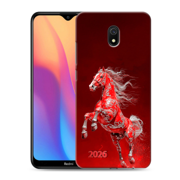 Силиконовый противоударный чехол на Xiaomi RedMi 8A с принтом Новый год Силиконовый противоударный чехол на Xiaomi RedMi 8A с принтом Новый год