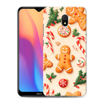Силиконовый противоударный чехол на Xiaomi RedMi 8A с принтом Новый год Силиконовый противоударный чехол на Xiaomi RedMi 8A с принтом Новый год