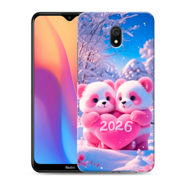 Силиконовый противоударный чехол на Xiaomi RedMi 8A с принтом Новый год Силиконовый противоударный чехол на Xiaomi RedMi 8A с принтом Новый год