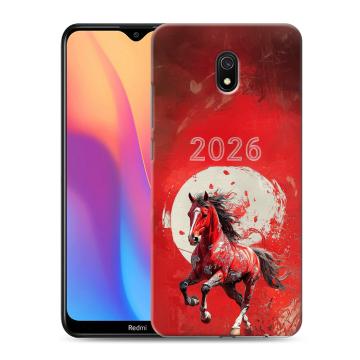 Силиконовый противоударный чехол на Xiaomi RedMi 8A с принтом Новый год Силиконовый противоударный чехол на Xiaomi RedMi 8A с принтом Новый год