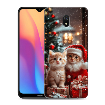 Силиконовый противоударный чехол на Xiaomi RedMi 8A с принтом Новый год Силиконовый противоударный чехол на Xiaomi RedMi 8A с принтом Новый год