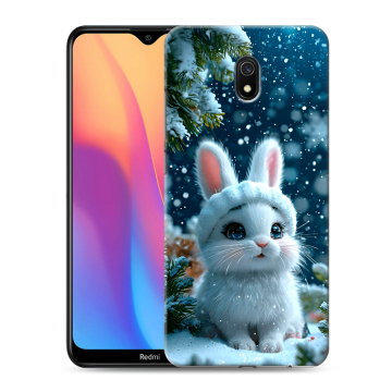 Силиконовый противоударный чехол на Xiaomi RedMi 8A с принтом Новый год Силиконовый противоударный чехол на Xiaomi RedMi 8A с принтом Новый год