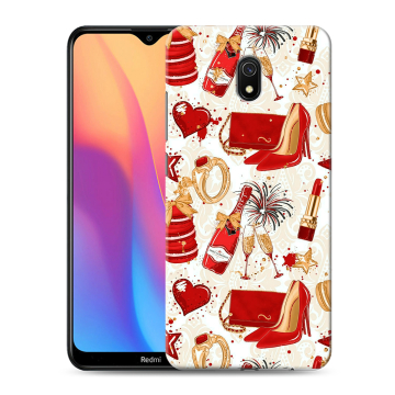 Силиконовый противоударный чехол на Xiaomi RedMi 8A с принтом Новый год Силиконовый противоударный чехол на Xiaomi RedMi 8A с принтом Новый год