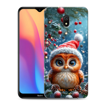 Силиконовый противоударный чехол на Xiaomi RedMi 8A с принтом Новый год Силиконовый противоударный чехол на Xiaomi RedMi 8A с принтом Новый год