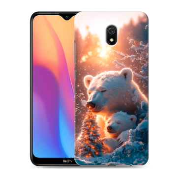 Силиконовый противоударный чехол на Xiaomi RedMi 8A с принтом Новый год Силиконовый противоударный чехол на Xiaomi RedMi 8A с принтом Новый год