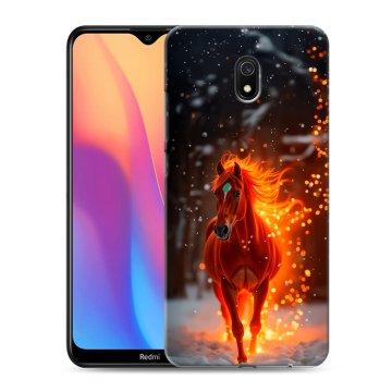 Силиконовый противоударный чехол на Xiaomi RedMi 8A с принтом Новый год Силиконовый противоударный чехол на Xiaomi RedMi 8A с принтом Новый год