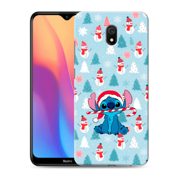 Силиконовый противоударный чехол на Xiaomi RedMi 8A с принтом Стич Новый год Силиконовый противоударный чехол на Xiaomi RedMi 8A с принтом Стич Новый год
