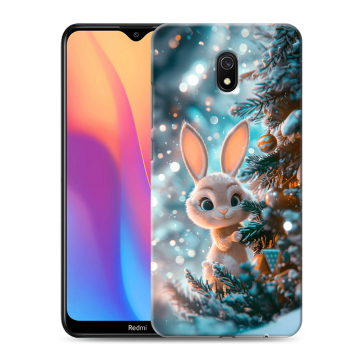 Силиконовый противоударный чехол на Xiaomi RedMi 8A с принтом Новый год Силиконовый противоударный чехол на Xiaomi RedMi 8A с принтом Новый год