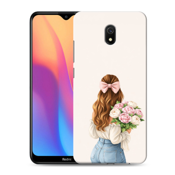 Силиконовый противоударный чехол на Xiaomi RedMi 8A с принтом женский Силиконовый противоударный чехол на Xiaomi RedMi 8A с принтом женский