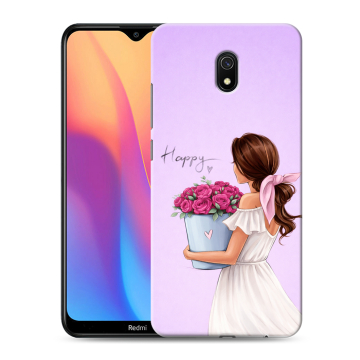 Силиконовый противоударный чехол на Xiaomi RedMi 8A с принтом женский Силиконовый противоударный чехол на Xiaomi RedMi 8A с принтом женский